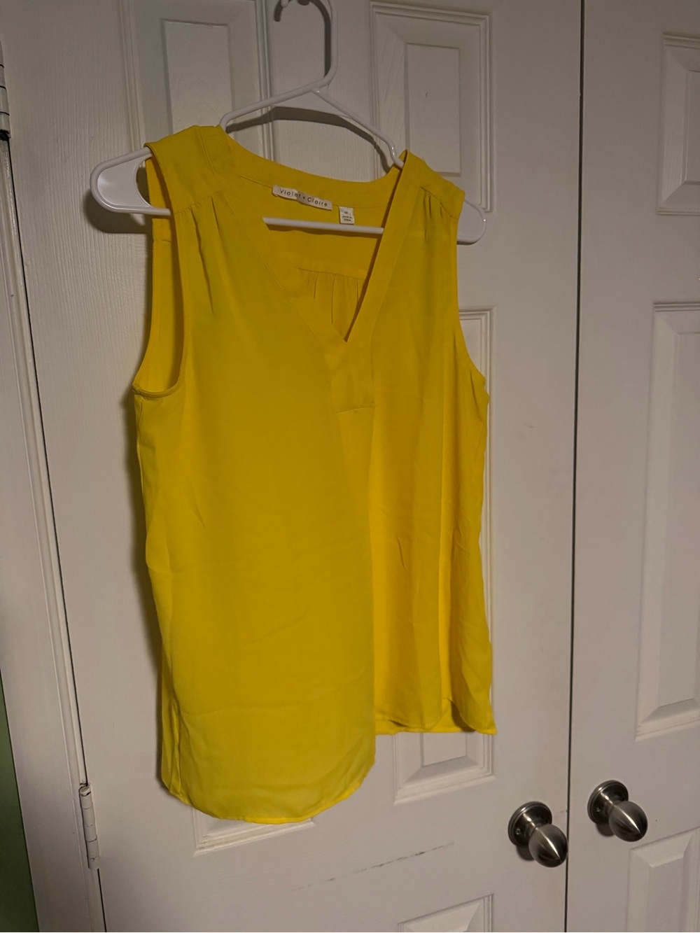 Violet & Claire Bright Yellow Sleeveless V-Neck Camisole